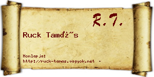 Ruck Tamás névjegykártya