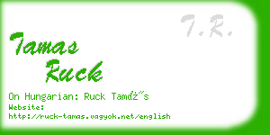 tamas ruck business card